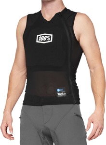 100% Tarka Body Armor Vest Black/White 2XL Unisex - Unisex 2XL protective vest for cycling and MTB