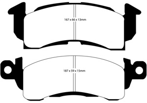 Yellowstuff Front Brake Pads - For 73-74 Buick Apollo 4.1