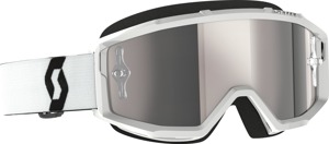 Scott Primal Goggle White Silver Chrome Works - Off-road goggles with silver chrome lens
