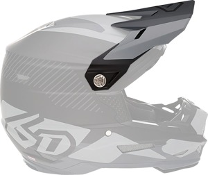 6D ATR-2 Helmet Visor Fusion Graphic Black Gray Adult - Replacement visor for 6D ATR-2 helmets