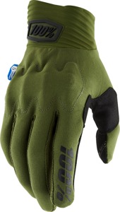100% Cognito Smart Shock Gloves Army Green Men's Small - Touchscreen, abrasion-resistant gloves in Army Green
