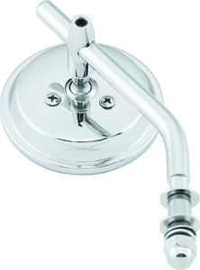Bikers Choice 3in Round Chrome Mirror 65-Up - 3in round chrome mirror for 1965-up models