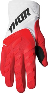 Thor Youth Spectrum Gloves Red/White XS - Durable and flexible youth gloves