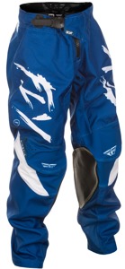 Fly Racing Youth Kinetic Stoke Pants Navy/White Size 22 - Youth motocross pants in Navy/White, Size 22