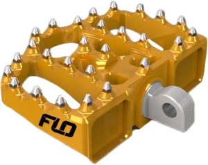 FLO Motorsports Mini Moto Boards HD Gold - Gold mini floorboards for Harley V-Twin models