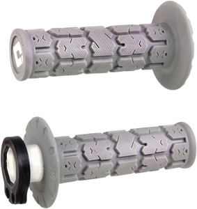 ODI V2 Rogue Lock-On Grips Gray Pair - Lock-on grips for 7/8" bars. For KTM, Gas Gas, Husqvarna, more