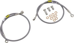 Stainless Steel Front Brake Line Kit - 2 Lines - For 99-02 Suzuki SV650S