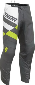 Thor Sector Checker Pants Gray Acid Yellow Men's Size 42 - Men's off-road racewear pants, size 42, gray/yellow