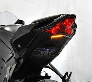 New Rage Cycles Fender Eliminator Kit Tucked Black Fits 20-24 Kawasaki ZX-10R