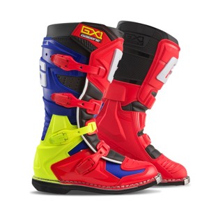 Gaerne GX1 Off-Road Boot Red Multi Size 12 - Motocross boot, Red Multi, Size 12