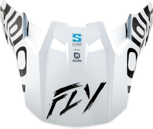 FLY RACING Formula S Carbon Abyss Visor White/Black YL/SM - Replacement visor for Formula S Carbon Abyss