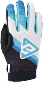 Answer 25 Peak Flo Gloves Black/Blue/White Youth XL - Lightweight race-ready gloves