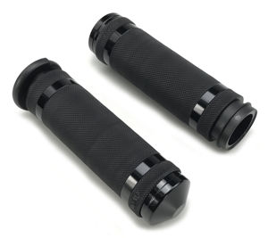 Avon Air SS Grips Black Fly By Wire Throttle for Harley Davidson - Black Air SS grips for Harley models with TBW throttle