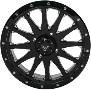 QuadBoss Wagon 18x7 Wheel 4+3 Offset 4/156 Black/Milled
