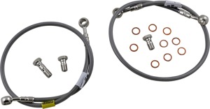 Stainless Steel Front Brake Line Kit - 2 Lines - For 98-03 Suzuki TL1000R