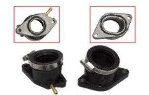 Bronco Carburetor Manifold Flange Aluminum Pair - Replacement aluminum carb flange pair