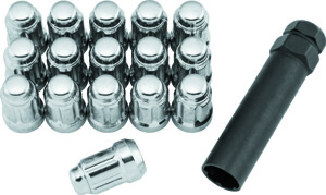 QuadBoss Spline Lug Nuts 12x1.25 - Silver - 12x1.25 spline lug nuts in silver finish