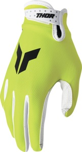 THOR LAUNCHMODE Gloves Men's Small White/Acid - Men's small gloves in White/Acid