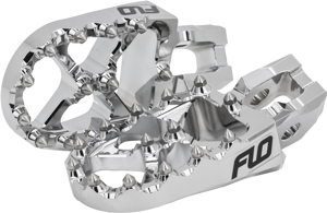 FLO Motorsports Pro Series Footpegs Chrome For Yamaha/Sherco Offroad - Chrome footpegs For Yamaha YZ/WR, Sherco SE/SEF models