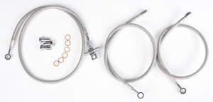 Front Brakeline Kit +2" Silver - For 17-21 Can-Am Maverick XMR/XRC/XRS