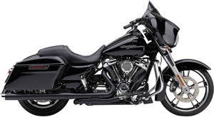 Black 3" Slip-On Mufflers with Slashcut Tips by Cobra