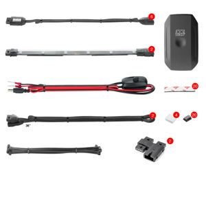 XKGLOW 8PC Smartphone LED Light Kit Chrome Accent Pods & Strips