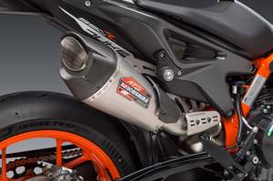 AT2 Street Slip On Exhaust - SS/CF - For 20-21 KTM 890 Duke R & 19-20 790 Duke