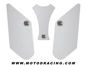 Eazi-Grip Universal Large Oval Tank Grips Micro-Grip Clear - Universal large clear tank grips for all bikes