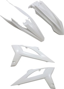 Acerbis Standard Body Plastic Kit White For Beta RR/RR Race Edition - Replacement plastic kit For Beta RR & RR Race Edition