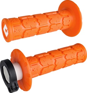 ODI V2 Rogue Lock-On Grips Orange 7/8" Bars Pair - Lock-On grips, orange, fits many MX models