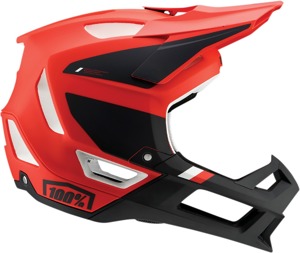 100% Trajecta Fidlock Cargo Full Face Bicycle Helmet Matte Red M - Full face MTB helmet, Matte Red, size M