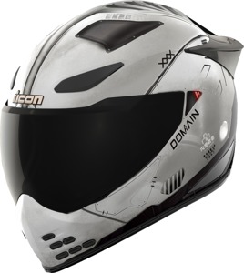 ICON Domain Future Proof Helmet - Gray, Large - Full-face helmet with FRP shell