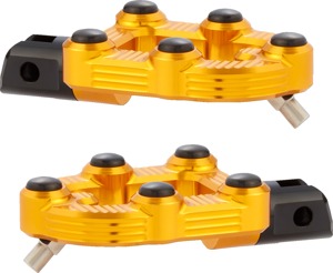 Arlen Ness MX Footpegs Gold Without Mounts