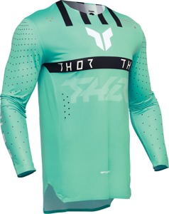 Thor Sportmode Flite Jersey Black/Mint/White Men's Large - Moisture wicking men's jersey, size large