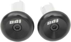 ODI Aluminum Handlebar End Plugs Black Universal Fit - Black aluminum bar end plugs for 14-19mm handlebars