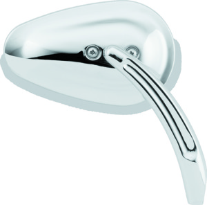 Bikers Choice Chrome Tapered Mirrors Universal Pair - Universal chrome tapered mirrors, pair