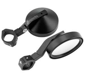 DragonFire SS Defender Side Mirrors Black Pair Fits 1.75-2 in. Cages