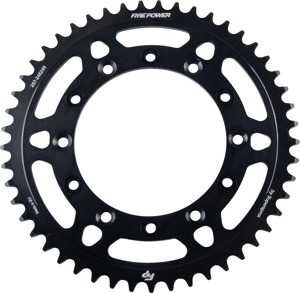 Fire Power Steel Rear Sprocket 49T Black For Honda XR, XL Models - 49T steel rear sprocket in black for Honda XR, XL