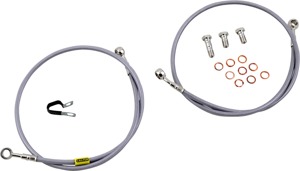 Stainless Steel Front Brake Line Kit - 2 Lines - For 85-07 Yamaha 1200 V-Max