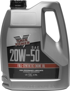 TwinPower 20W50 Synthetic Engine Oil 1 Gallon Case of 4 - Fully synthetic 20W50 engine oil, case of 4 gallons
