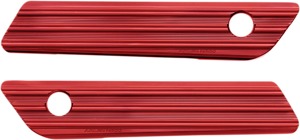 Arlen Ness 10-Gauge Saddlebag Latch Covers Red