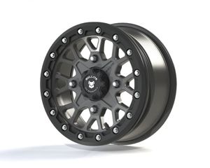 Bullite Rider Wheel Gun Metal/Black 14x7 4/137 5+2 - ATV/UTV wheel 14x7 Gun Metal, 4x137 bolt, 5+2 offset