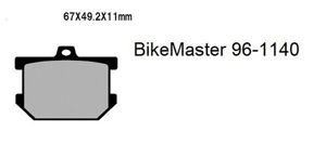 BikeMaster Organic Brake Pads - Fits Yamaha (Front/Rear)
