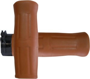 Old School Grips - Coke Bottle Tan - For 1" Dual Cable H-D Throttles