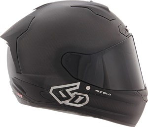 6D ATS-1R Solid Full Face Helmet Matte Black Large - Full face matte black helmet, size Large