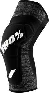 100% Ridecamp Knee Guards XL Gray Black Unisex - Lightweight knee guards for adult bicyclists