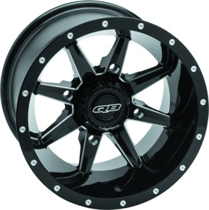 QuadBoss Slicer Wheel Black 15x7 4/156 4+3 Bolt Pattern