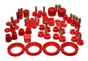Red Hyper-Flex Master Bushing Set Fits 97-01 Honda Prelude Type SH