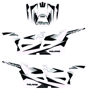 D'Cor Complete Graphic Kit White/Black/Silver For 14-17 Polaris RZR XP