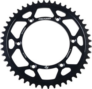 Fire Power Rear Steel Sprocket 48 Tooth Black - Steel 48T rear sprocket, black finish
